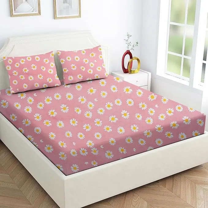 Premium Printed Double Bed Bedsheet Set with Pillow Covers